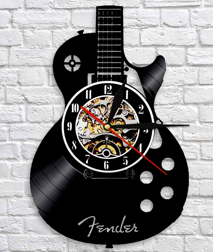 Gitarr Vinylskivor Väckarklocka - Unik Design för Musikälskare