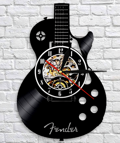 Gitarr Vinylskivor Väckarklocka - Unik Design för Musikälskare