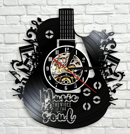 Gitarr Vinylskivor Väckarklocka - Unik Design för Musikälskare