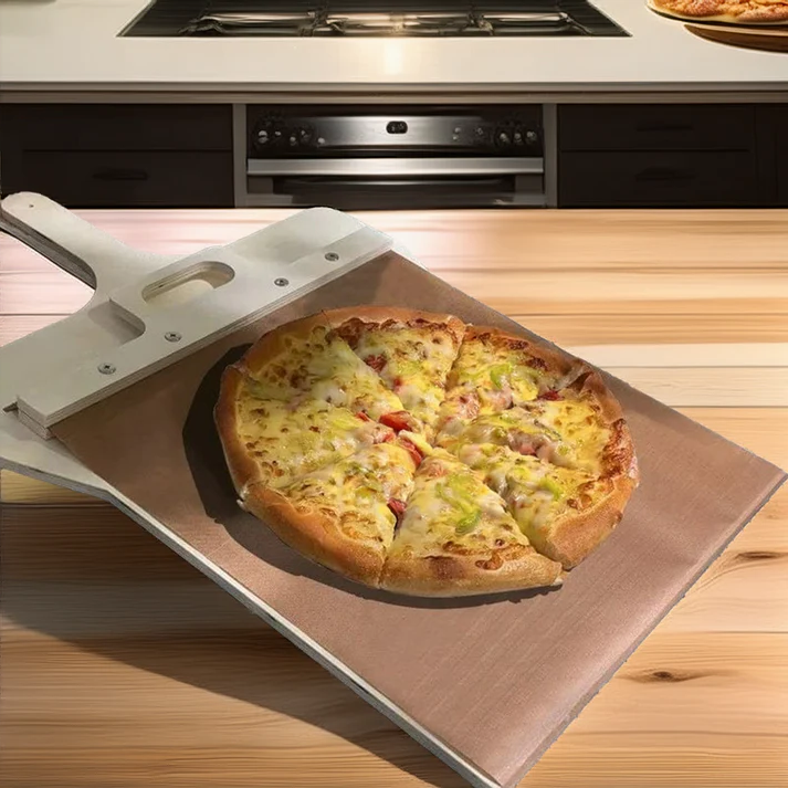 Luxora Skjutbar Pizzaspade – Enkelt Överföring &amp; Servera Din Pizza