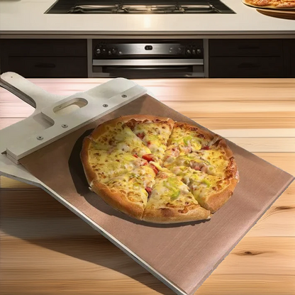 Luxora Skjutbar Pizzaspade – Enkelt Överföring &amp; Servera Din Pizza