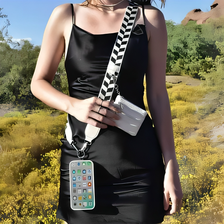 Carvallo - Multifunktionell mobiltelefonrem med dragkedjefack