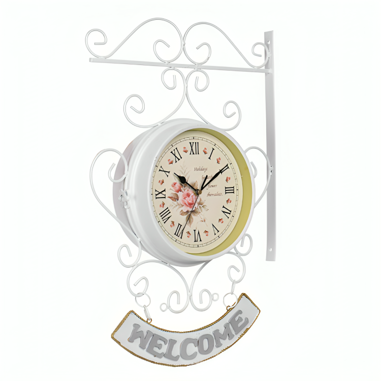 Elegant Dubbel Sided Garden Wall Clock