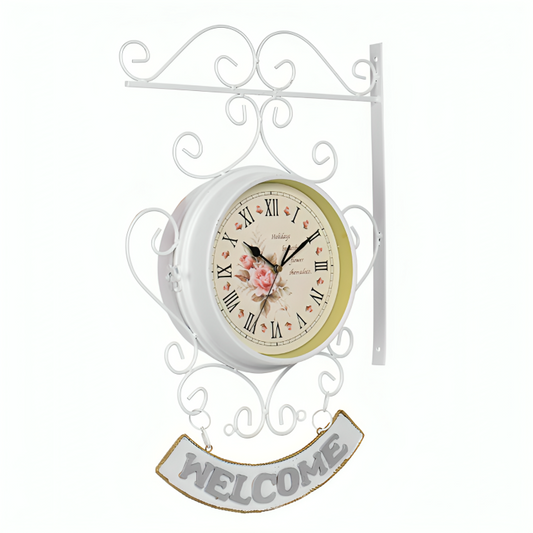 Elegant Dubbel Sided Garden Wall Clock