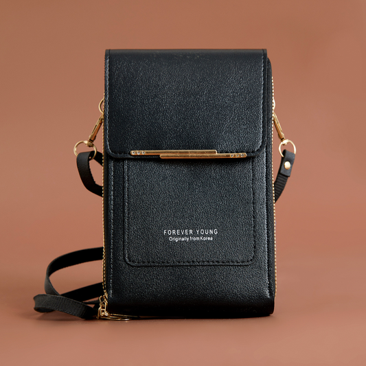 Crossbody-väska med RFID-skydd och dragkedjefickor