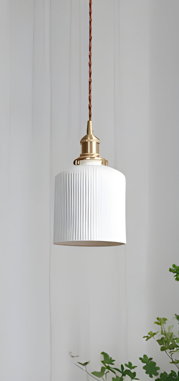 HarmonyGlow Light - Vintage-keramisk-glas-hänglampa