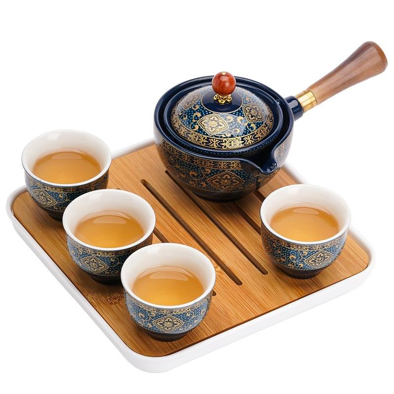 Keramisk Japansk Rotations Tekanna Premium set
