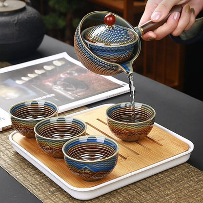 Keramisk Japansk Rotations Tekanna Premium set