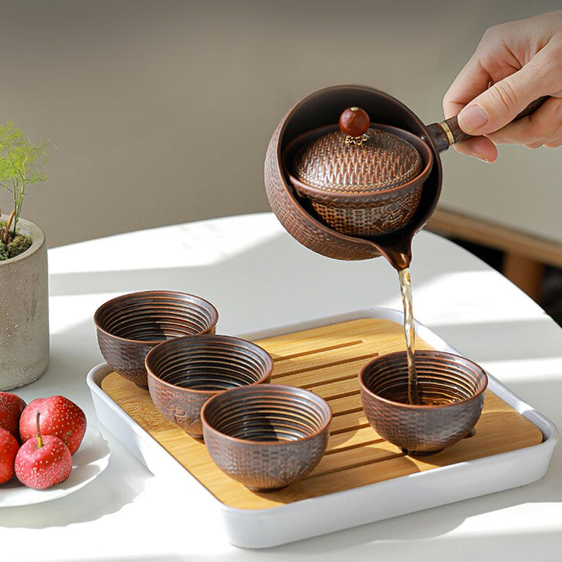 Keramisk Japansk Rotations Tekanna Premium set