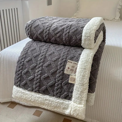 Lyxig Snuggle Blanket – Vändbar Sherpa Fleece Komfort