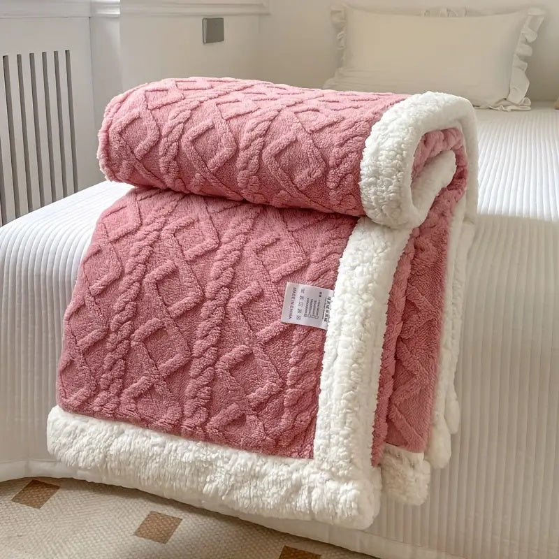 Lyxig Snuggle Blanket – Vändbar Sherpa Fleece Komfort