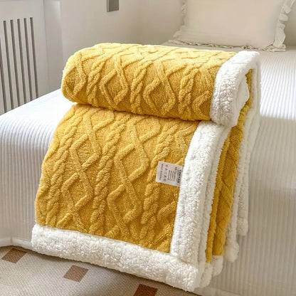 Lyxig Snuggle Blanket – Vändbar Sherpa Fleece Komfort