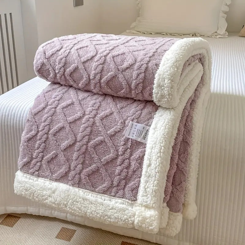Lyxig Snuggle Blanket – Vändbar Sherpa Fleece Komfort