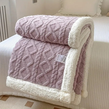 Lyxig Snuggle Blanket – Vändbar Sherpa Fleece Komfort