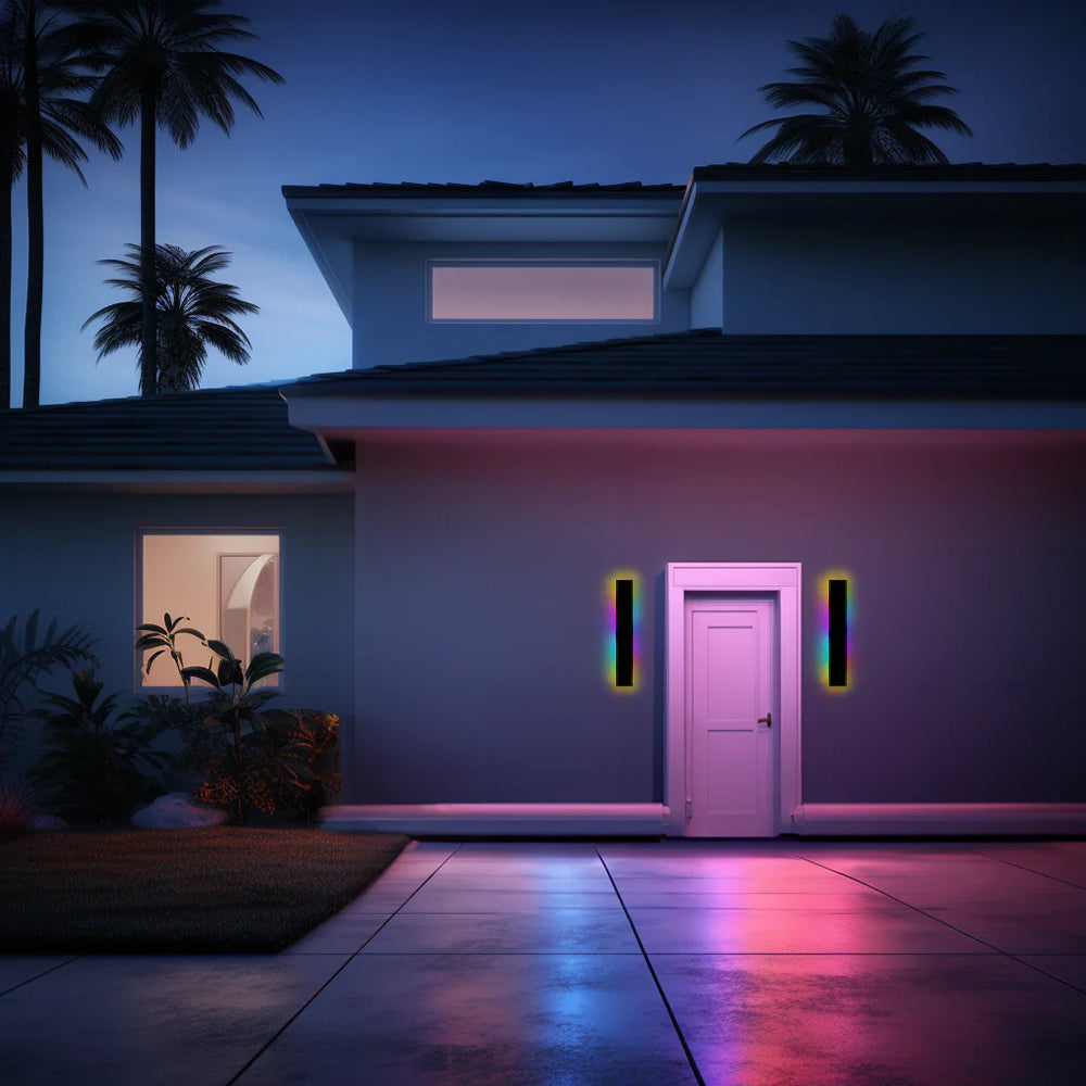 Zenith - Modern Design LED Vägglampor Svart Metall för Trädgård och Hall