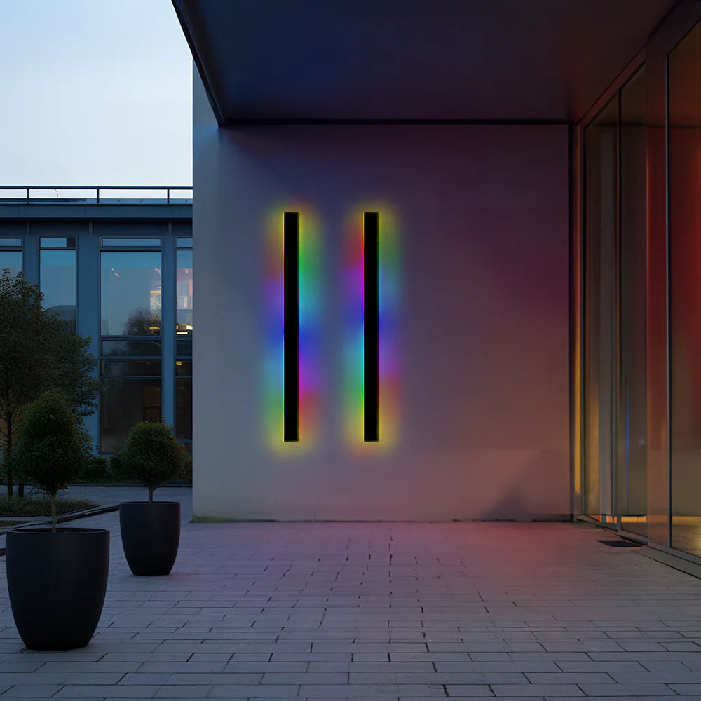 Zenith - Modern Design LED Vägglampor Svart Metall för Trädgård och Hall