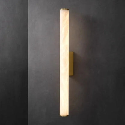 Minimalistisk Marmor Vägglampa | Lång Strip Koppar LED Sconce | Inomhusbelysning | Brick by Brick