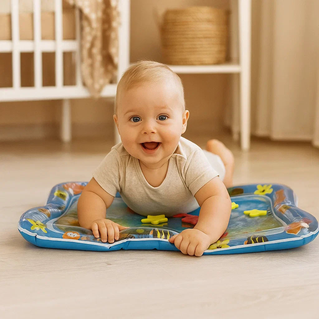 Baby Tummy Time Vattenmatta med Havsleksaker
