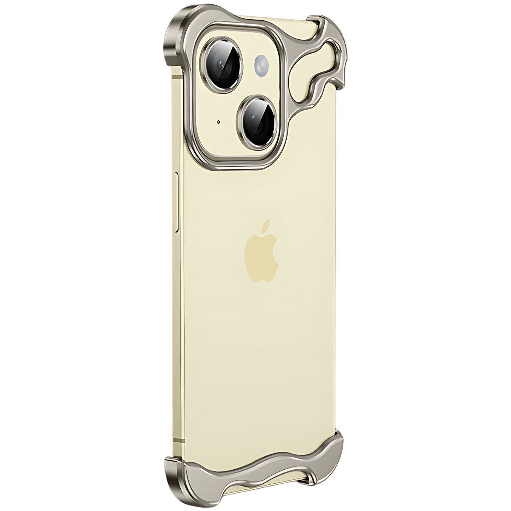 iPhone Fodral Klar Minimalistisk Metallkant Design