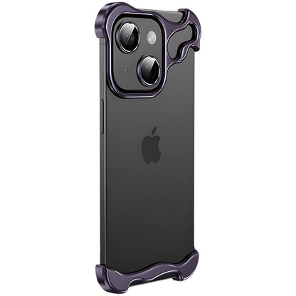 iPhone Fodral Klar Minimalistisk Metallkant Design