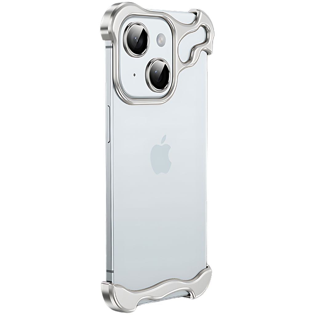 iPhone Fodral Klar Minimalistisk Metallkant Design
