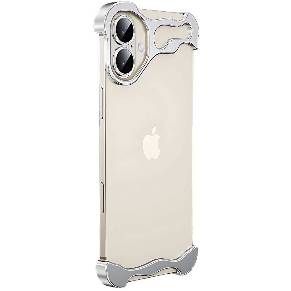 iPhone Fodral Klar Minimalistisk Metallkant Design