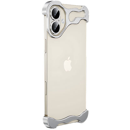 iPhone Fodral Klar Minimalistisk Metallkant Design