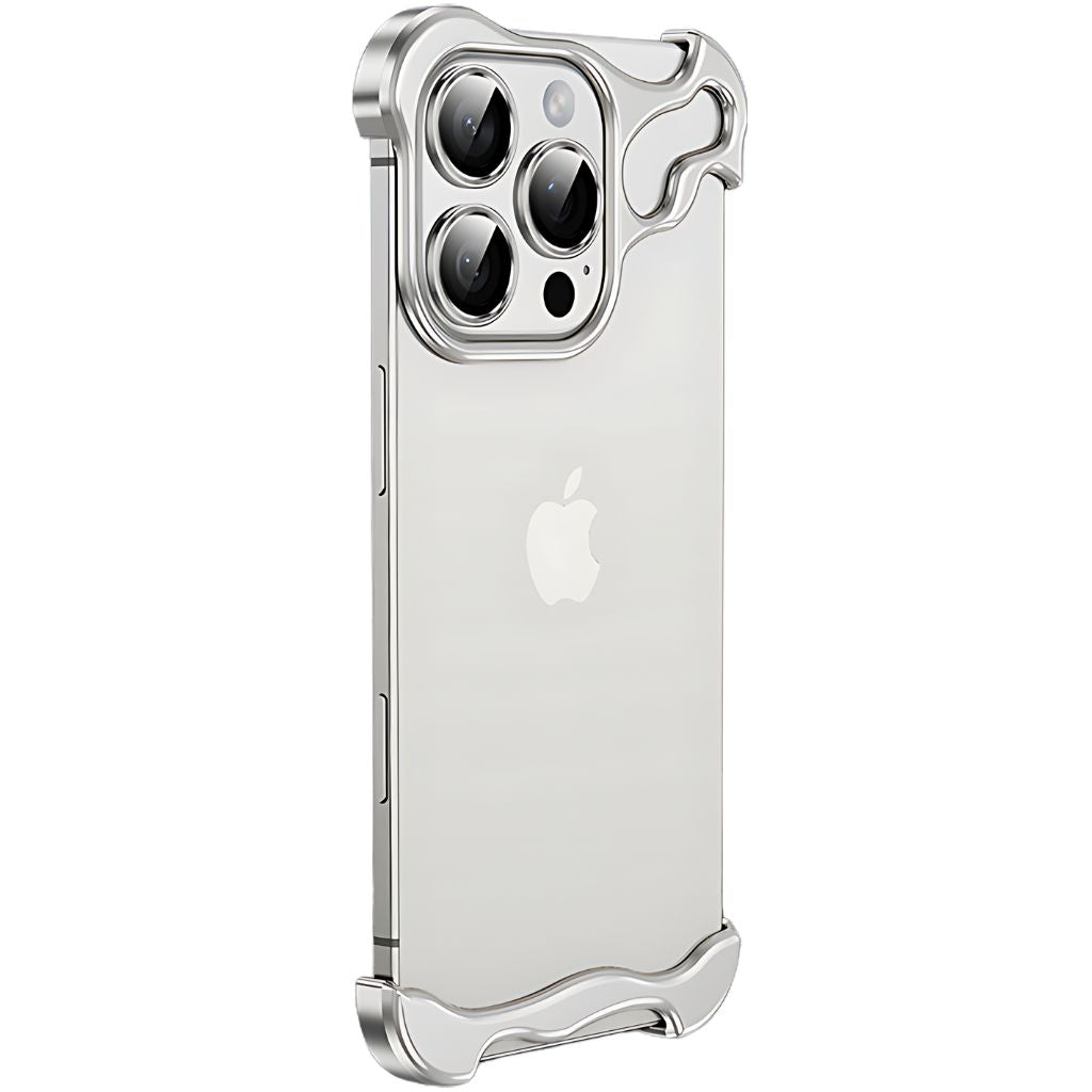 iPhone Fodral Klar Minimalistisk Metallkant Design