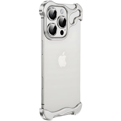 iPhone Fodral Klar Minimalistisk Metallkant Design