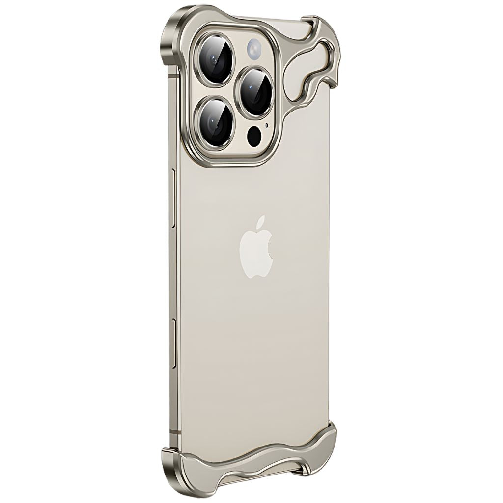 iPhone Fodral Klar Minimalistisk Metallkant Design