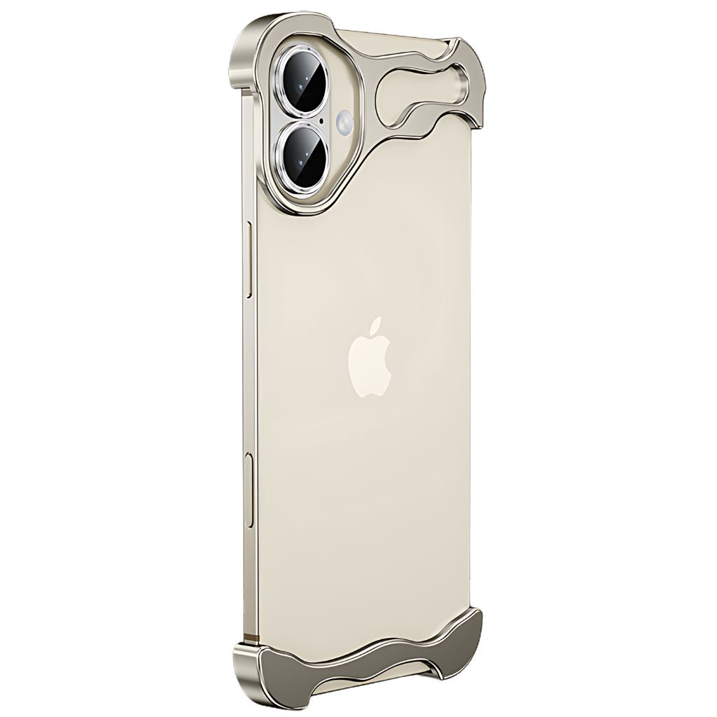 iPhone Fodral Klar Minimalistisk Metallkant Design