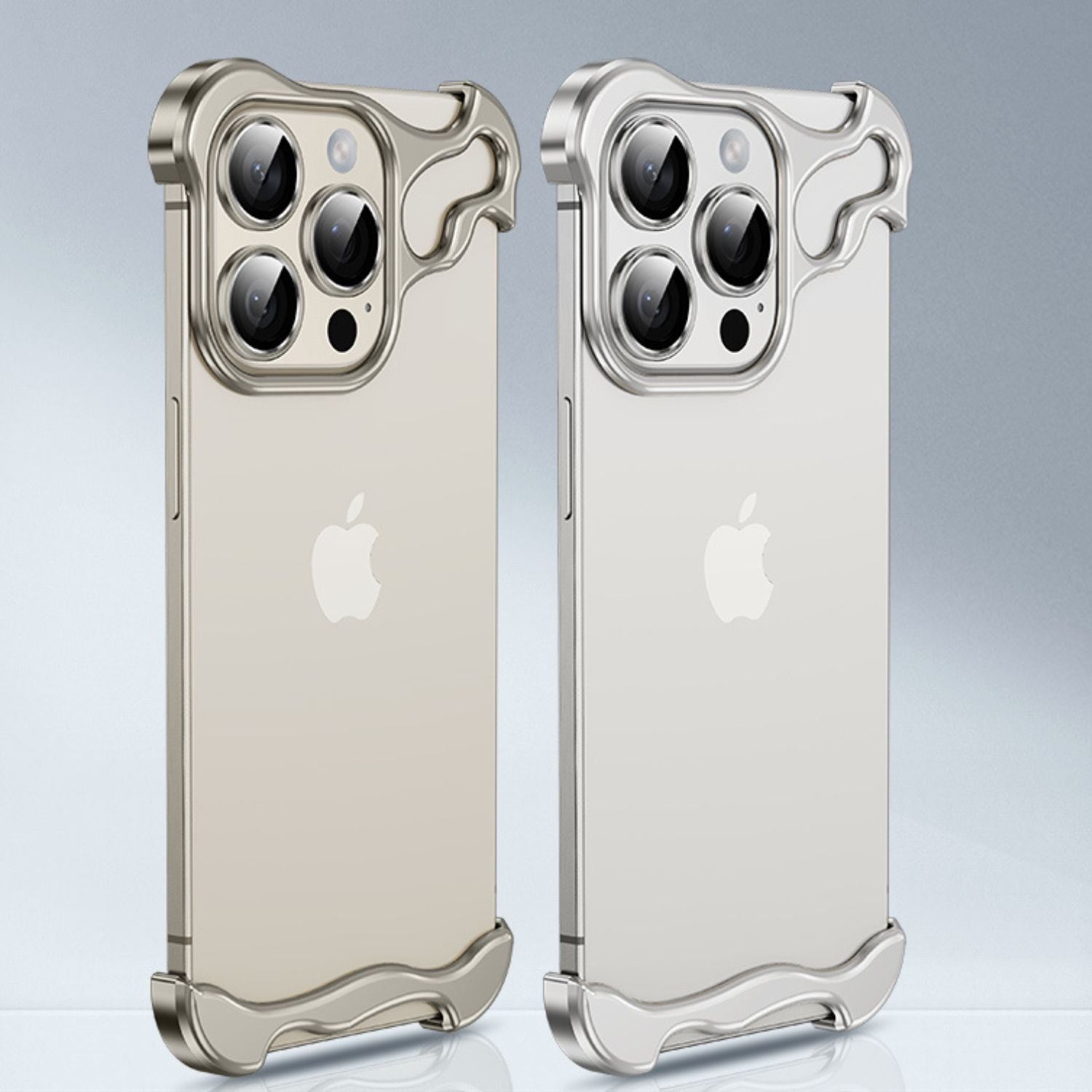 iPhone Fodral Klar Minimalistisk Metallkant Design