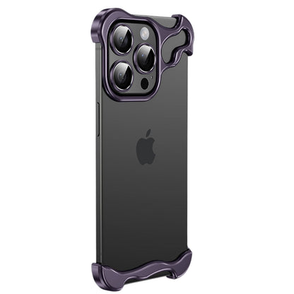 iPhone Fodral Klar Minimalistisk Metallkant Design