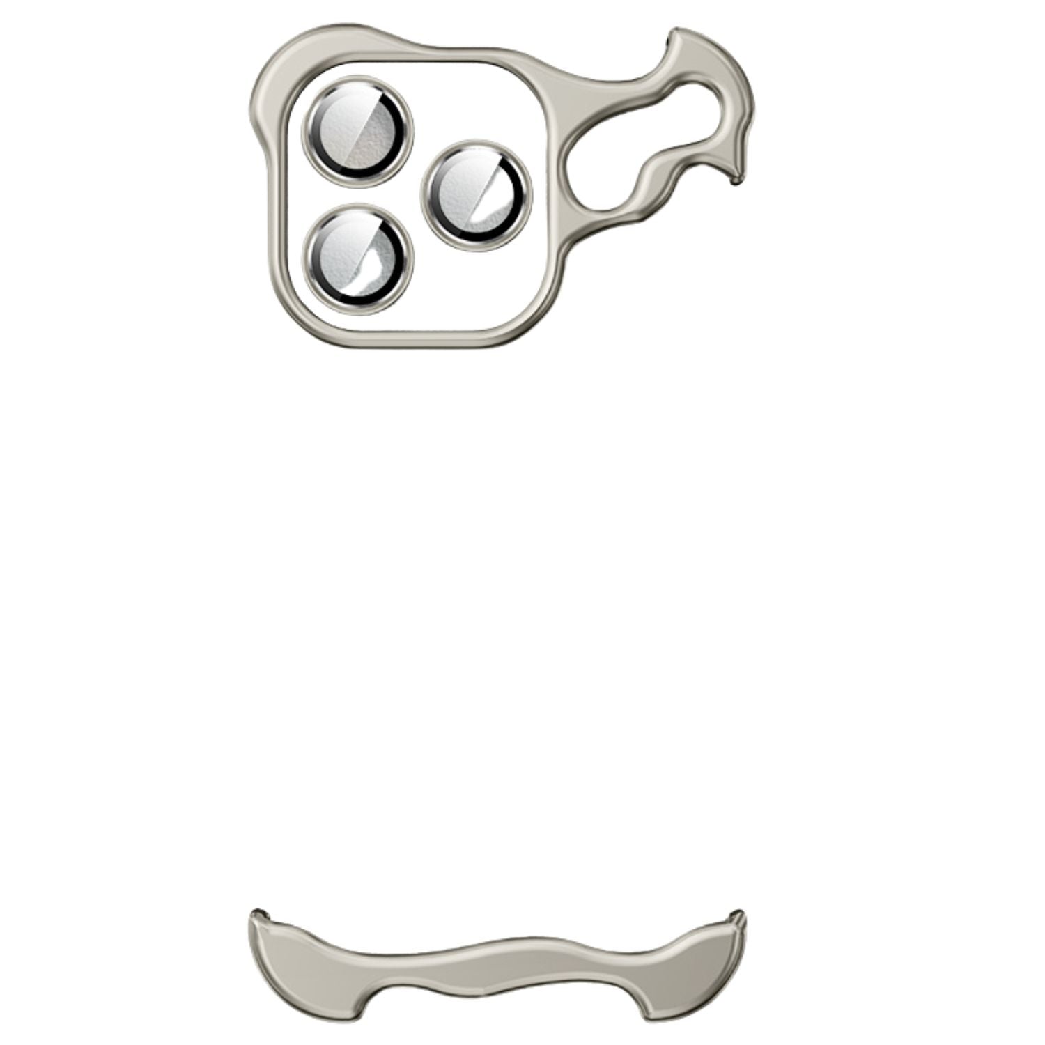 iPhone Fodral Klar Minimalistisk Metallkant Design