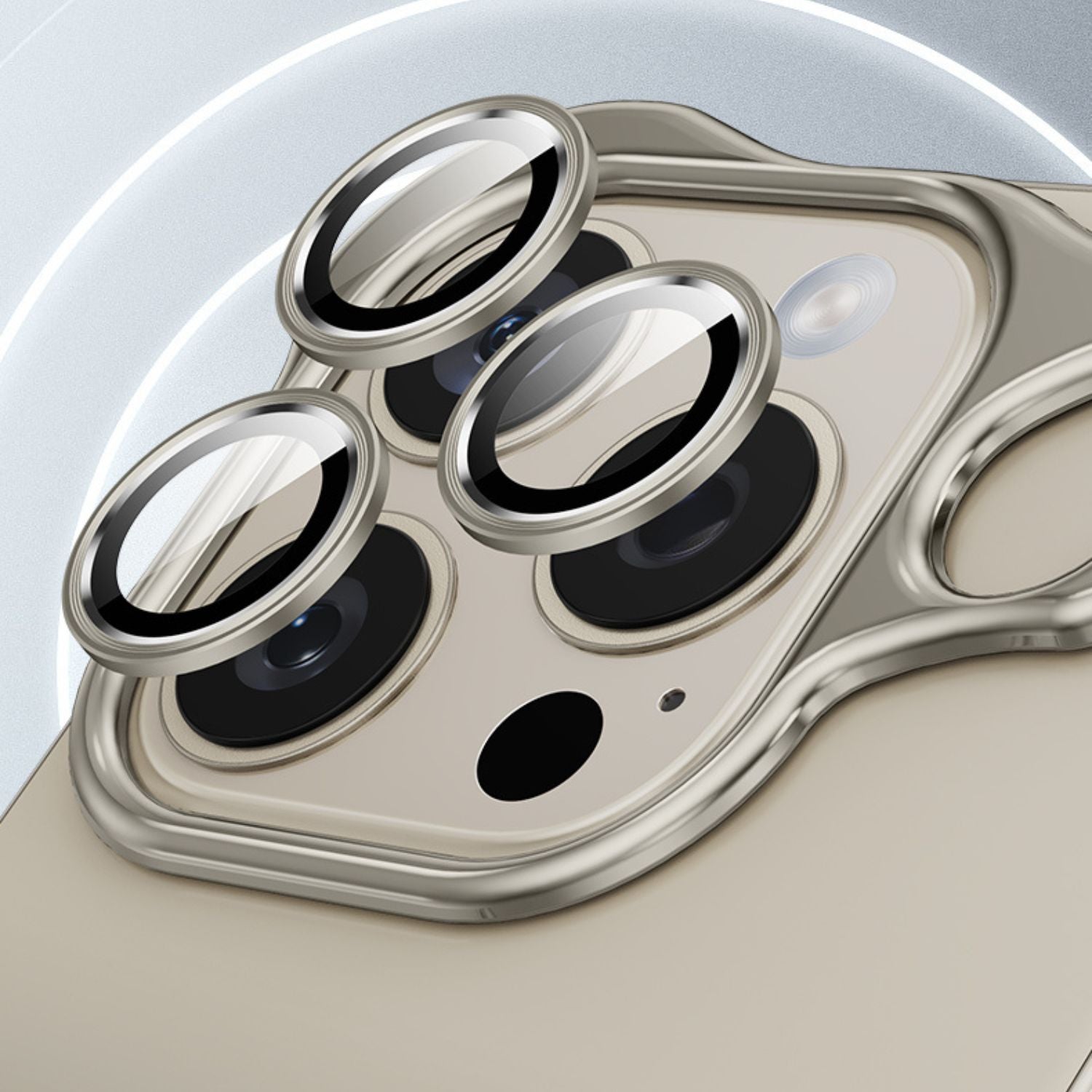 iPhone Fodral Klar Minimalistisk Metallkant Design