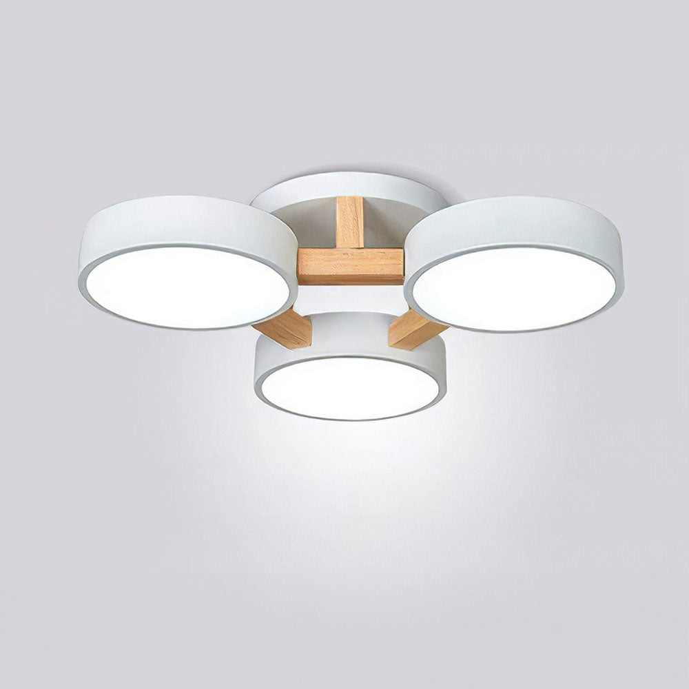 LED Taklampa med Modern Design i Trä