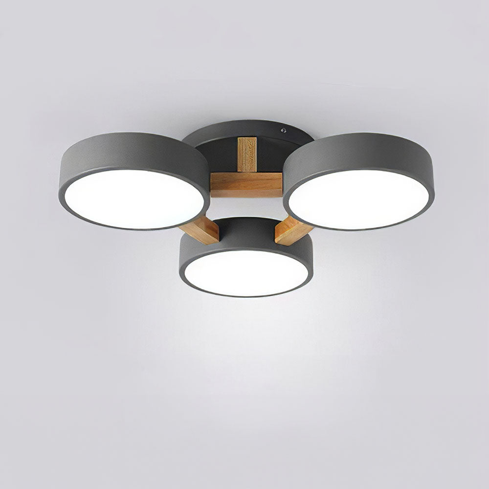 LED Taklampa med Modern Design i Trä
