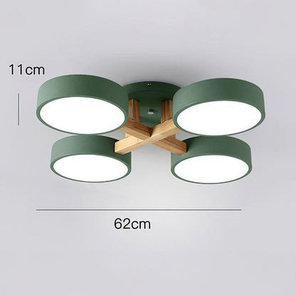 LED Taklampa med Modern Design i Trä