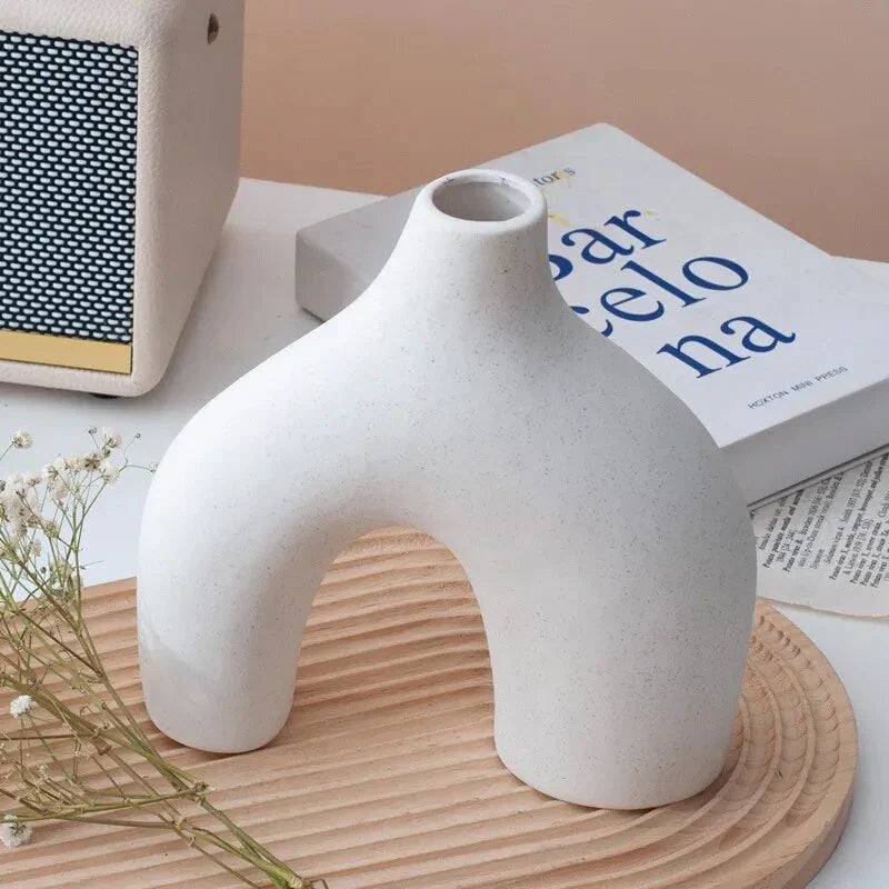 Oregelbunden Minimalistisk Keramik Vas Set för Modern Inredning
