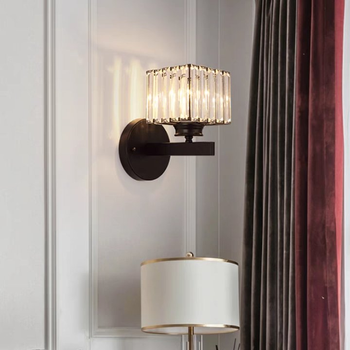 Kristallglas Vägglampa med Modern Armdesign