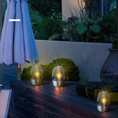 LuxRoyale Solar Vattentät LED Glasljus - Elegant Utomhus- och Inomhusbelysning