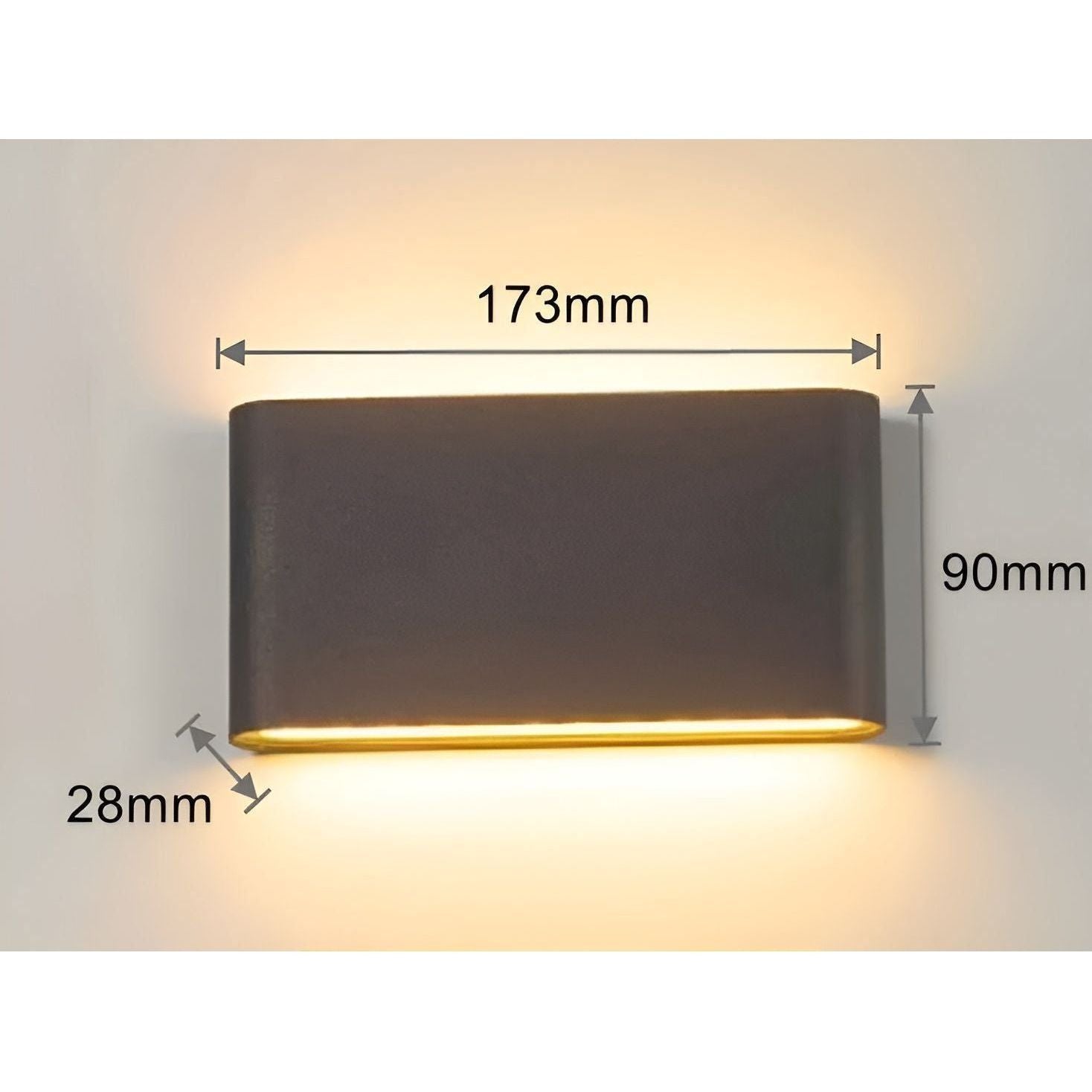 PowerShine Light - Minimalist Vattentät Utomhus LED Vägglampa