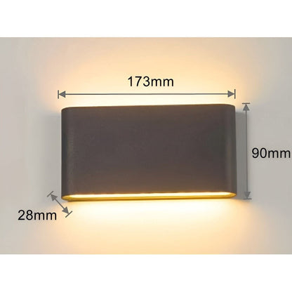 PowerShine Light - Minimalist Vattentät Utomhus LED Vägglampa