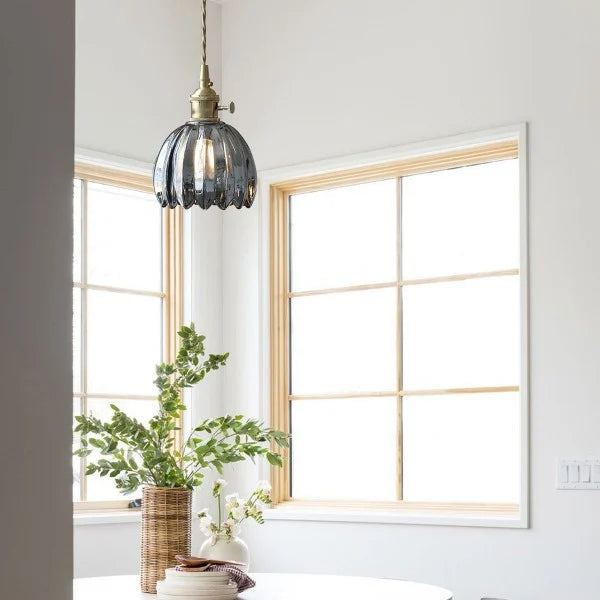 Japansk Retro glasblomma hänglampa – Elegans och harmoni i ditt hem