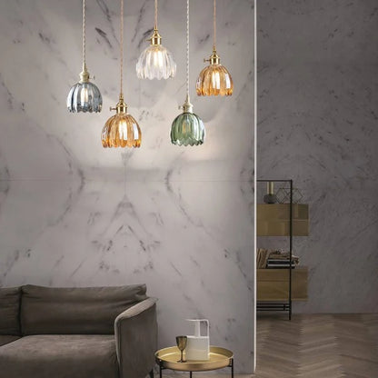 Japansk Retro glasblomma hänglampa – Elegans och harmoni i ditt hem