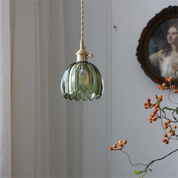 Japansk Retro glasblomma hänglampa – Elegans och harmoni i ditt hem