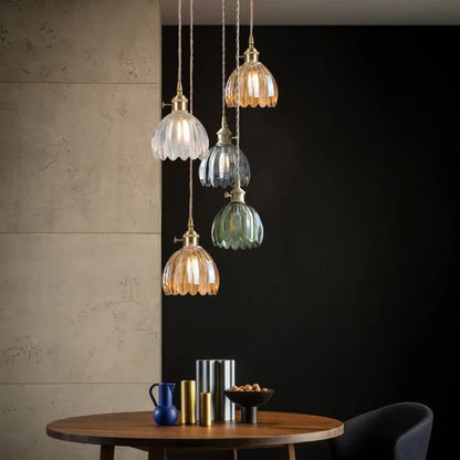 Japansk Retro glasblomma hänglampa – Elegans och harmoni i ditt hem