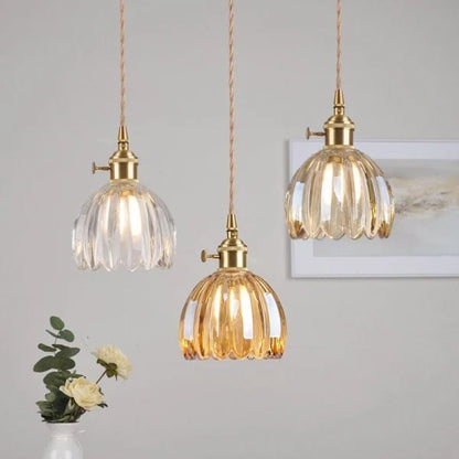 Japansk Retro glasblomma hänglampa – Elegans och harmoni i ditt hem