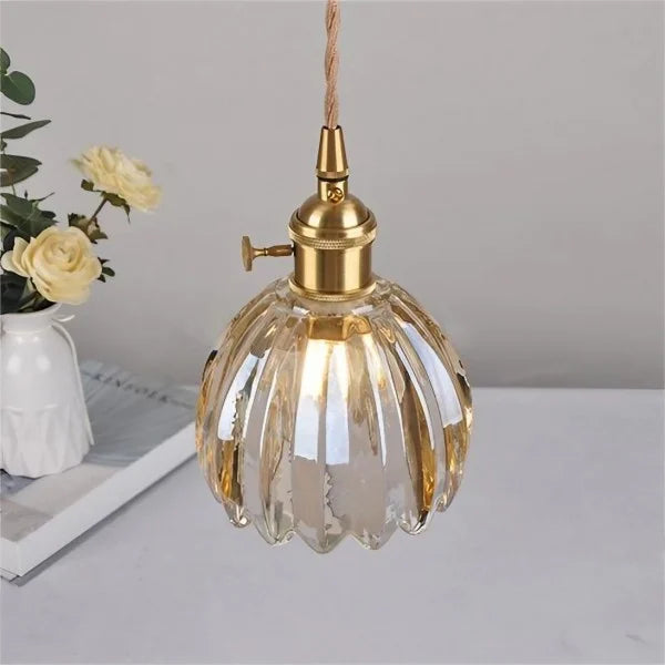 Japansk Retro glasblomma hänglampa – Elegans och harmoni i ditt hem