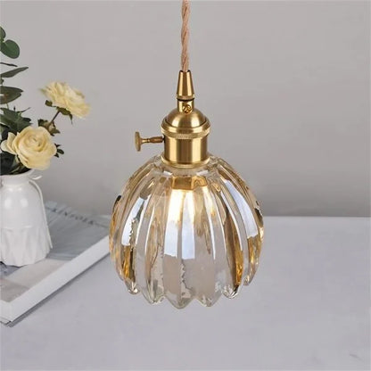 Japansk Retro glasblomma hänglampa – Elegans och harmoni i ditt hem